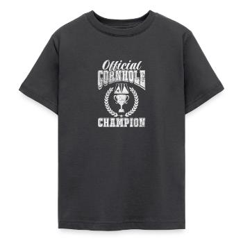 Cornhole - Teenager T-Shirt - Dunkelgrau - Vorne - AI Model Teenager Male light (155cm)