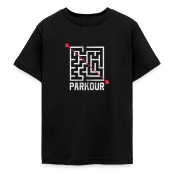 Parkour - Teenager T-Shirt - Schwarz - Vorne - AI Model Teenager Male light (155cm)