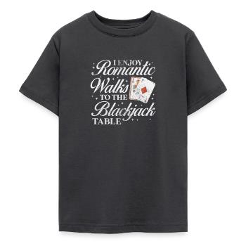 Black Jack Blackjack Kartenspiel Casino Geschenk - Teenager T-Shirt - Dunkelgrau - Vorne - AI Model Teenager Male light (155cm)
