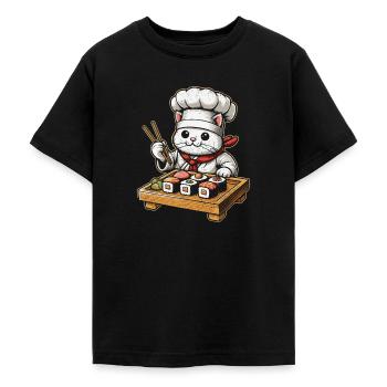 Sushi - Teenager T-Shirt - Schwarz - Vorne - AI Model Teenager Male light (155cm)