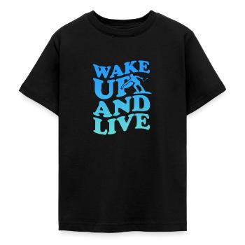 Wakeboard Wakeboarder Wakeboarding Geschenk - Teenager T-Shirt - Schwarz - Vorne - AI Model Teenager Male light (155cm)