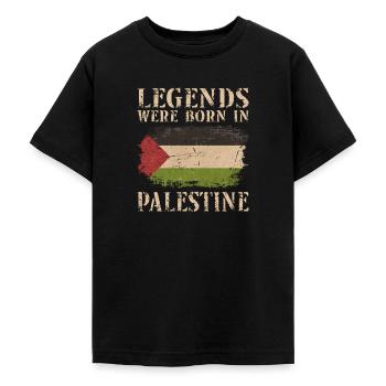 Vintage Design Palästinensischer Palästina - Teenager T-Shirt - Schwarz - Vorne - AI Model Teenager Male light (155cm)