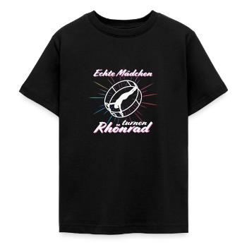 Echte Mädchen turnen Rhönrad - Teenager T-Shirt - Schwarz - Vorne - AI Model Teenager Male light (155cm)