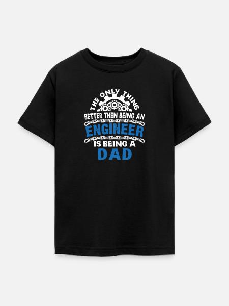 Ingenieur Papa - Teenager T-Shirt - Schwarz