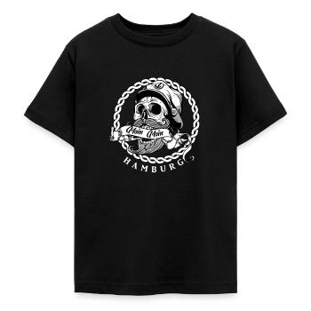 Moin Moin Hamburg Sailor - Teenager T-Shirt - Schwarz - Vorne - AI Model Teenager Male light (155cm)