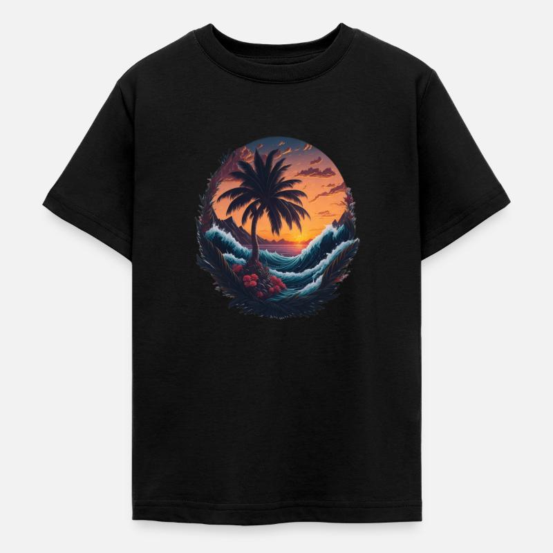 Vibrations de la plage - T-shirt Ado - noir