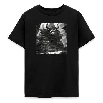 Dämon Monster Ungeheuer Portal - Teenager T-Shirt - Schwarz - Vorne - AI Model Teenager Male light (155cm)