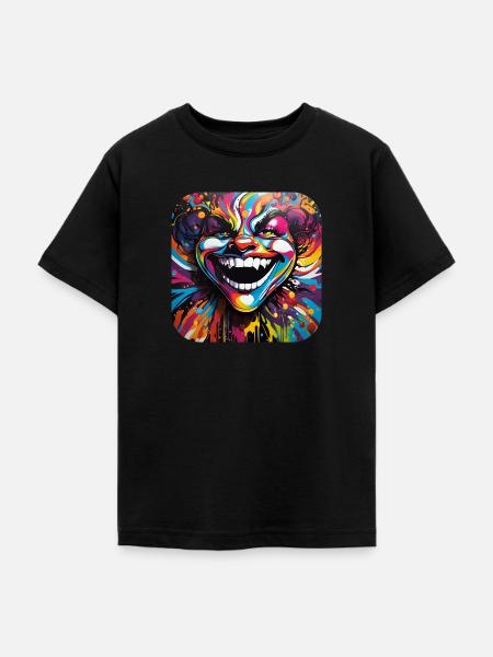 Verrückter Narr - Teenager T-Shirt - Schwarz