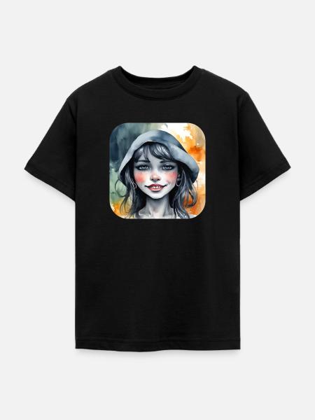 Moin Moin Mädchen - Teenager T-Shirt - Schwarz