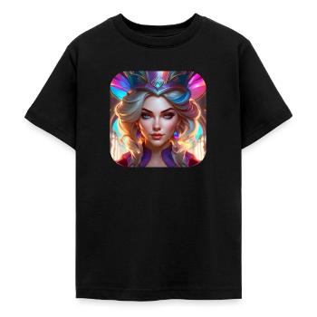 Cooles Fantasy Girl - Teenager T-Shirt - Schwarz - Vorne - AI Model Teenager Male light (155cm)