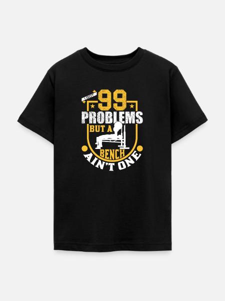 Bankdrücken - Teenager T-Shirt - Schwarz