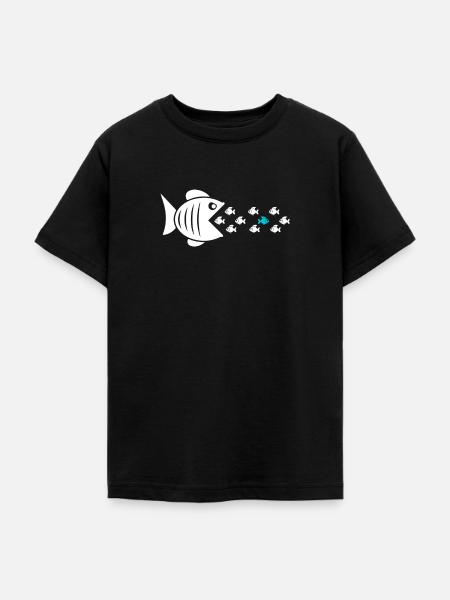 Gegen den Strom schwimmen - Teenager T-Shirt - Schwarz