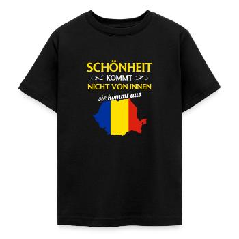 Nationalität Sportmannschaft Fan Rumänien - Teenager T-Shirt - Schwarz - Vorne - AI Model Teenager Male light (155cm)