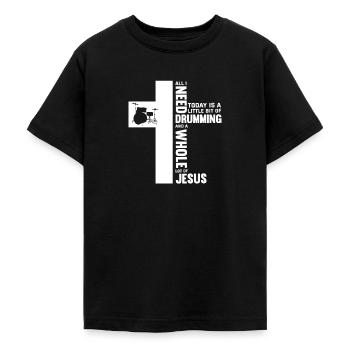 Schlagzeug Schlagzeuger Geschenk - Teenager T-Shirt - Schwarz - Vorne - AI Model Teenager Male light (155cm)