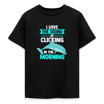Dauphin mammifère marin observation des baleines - T-shirt Ado - noir - Devant - AI Model Teenager Male light (155cm)