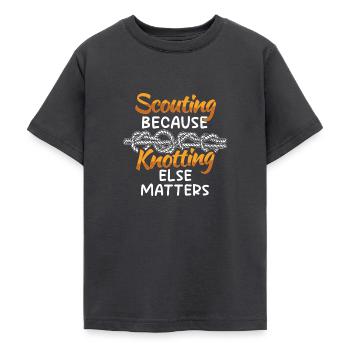 Scouting Rope Knots Adventure Scout - T-shirt Ado - charbon - Devant - AI Model Teenager Male light (155cm)