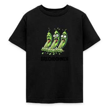 Green Beans Gardener Funny Garden Beans - Teenage T-Shirt - black - Front - AI Model Teenager Male light (155cm)