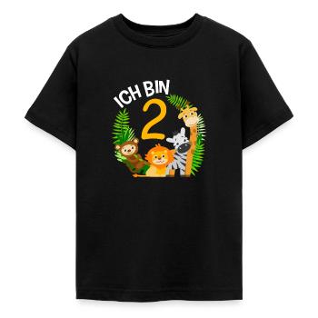 2. Geburtstag Geburtstagsshirt Dschungel Zweiter - Teenager T-Shirt - Schwarz - Vorne - AI Model Teenager Male light (155cm)