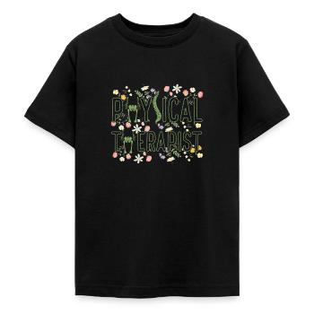 Physiothérapeute - T-shirt Ado - noir - Devant - AI Model Teenager Male light (155cm)