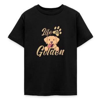 Liefe Is Golden Retriever Hundebesitzer Geschenk - Teenager T-Shirt - Schwarz - Vorne - AI Model Teenager Male light (155cm)