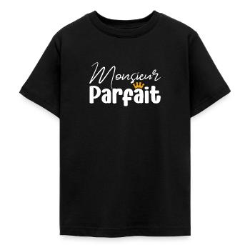 Monsieur Parfait cadeau humoristique homme parfait - T-shirt Ado - noir - Devant - AI Model Teenager Male light (155cm)