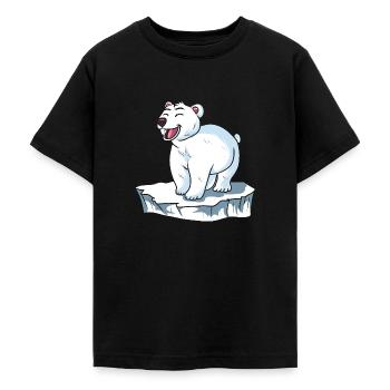 Eisbär auf Eisscholle Polarbär - Teenager T-Shirt - Schwarz - Vorne - AI Model Teenager Male light (155cm)