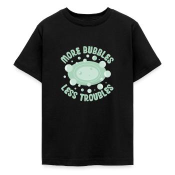 Plus de bulles Moins de problèmes Savonnier de fabrication de savon - T-shirt Ado - noir - Devant - AI Model Teenager Male light (155cm)