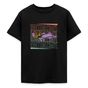 Quetzalcoatl Axolotl Mexique Divinité Aztèque - T-shirt Ado - noir - Devant - AI Model Teenager Male light (155cm)