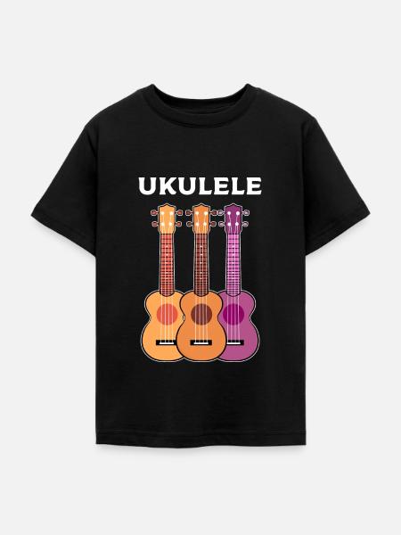 Ukulele - Teenager T-Shirt - Schwarz