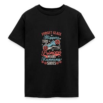 Vergessen Sie Glaspantoffeln Läufer Running Girl - Teenager T-Shirt - Schwarz - Vorne - AI Model Teenager Male light (155cm)