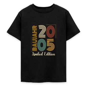Baujahr 2005 - Teenager T-Shirt - Schwarz - Vorne - AI Model Teenager Male light (155cm)