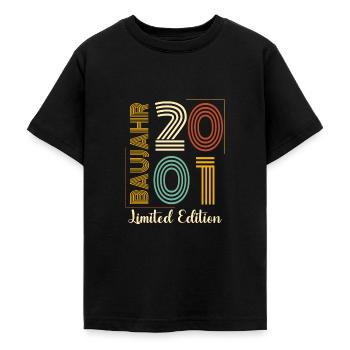 Baujahr 2001 - Teenager T-Shirt - Schwarz - Vorne - AI Model Teenager Male light (155cm)