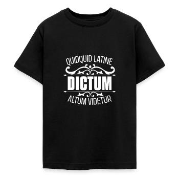Quidquid Latine Dictum Latin Language Latein Zitat - Teenager T-Shirt - Schwarz - Vorne - AI Model Teenager Male light (155cm)