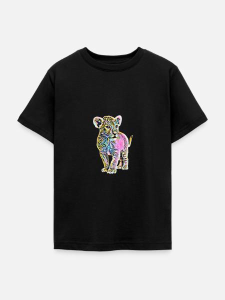 Löwe - Teenager T-Shirt - Schwarz