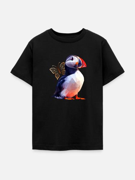 Papageientaucher - Teenager T-Shirt - Schwarz