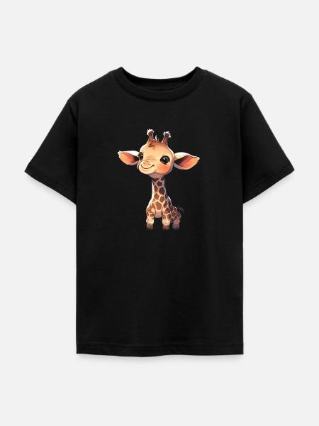 Giraffe - Teenager T-Shirt - Schwarz