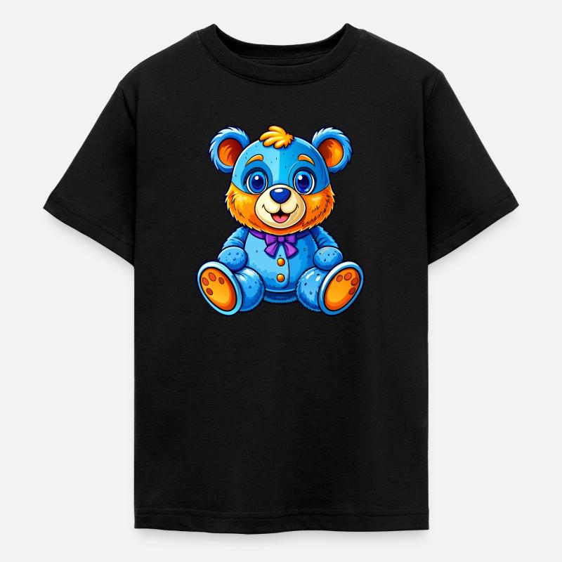 Teddy bleu - T-shirt Ado - noir
