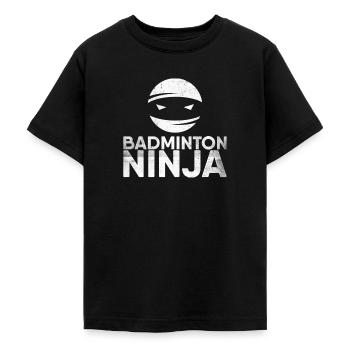 Badminton Ninja Für Badmintonspieler Oder - Teenager T-Shirt - Schwarz - Vorne - AI Model Teenager Male light (155cm)