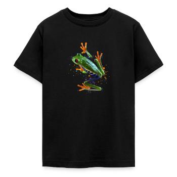 Rotäugiger Laubfrosch Aquarell Frog Keeper Frog Fan - Teenager T-Shirt - Schwarz - Vorne - AI Model Teenager Male light (155cm)