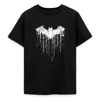 DC Comics Batman Fledermaus Used Look - Teenager T-Shirt - Schwarz - Vorne - AI Model Teenager Male light (155cm)