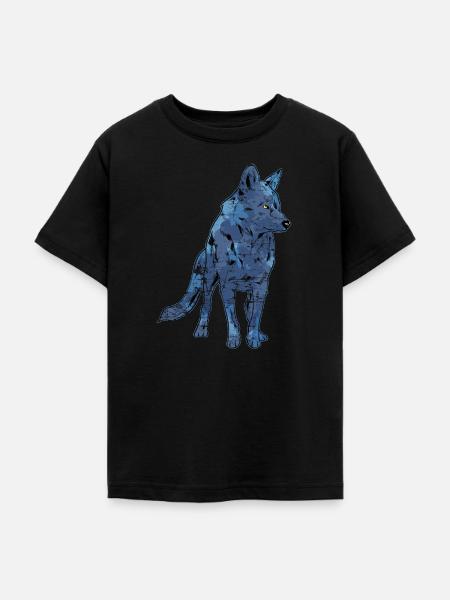 Wolf - Teenager T-Shirt - Schwarz