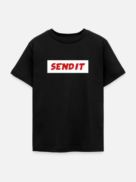 Senden Sie es - Teenager T-Shirt - Schwarz