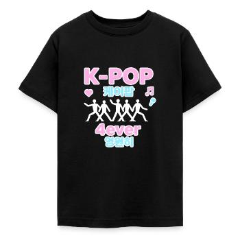 K-Pop 4ever Kpop Korea - Teenage T-Shirt - black - Front - AI Model Teenager Male light (155cm)