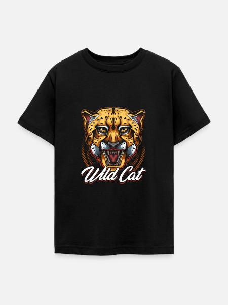 Gepard - Teenager T-Shirt - Schwarz