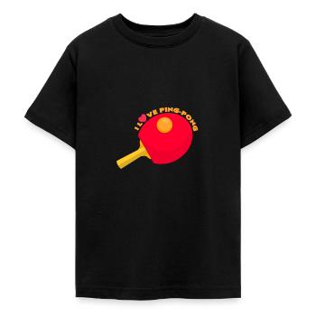 Tischtennis - Teenager T-Shirt - Schwarz - Vorne - AI Model Teenager Male light (155cm)