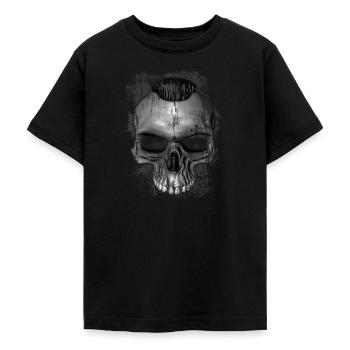 rock'n'roll skull - Teenage T-Shirt - black - Front - AI Model Teenager Male light (155cm)