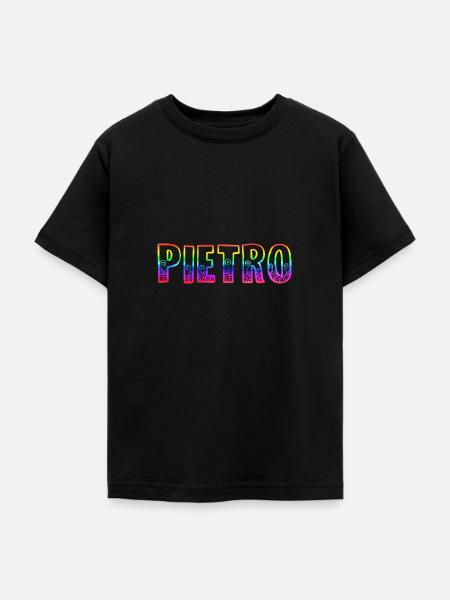 pietro rs regenbogen - Teenager T-Shirt - Schwarz