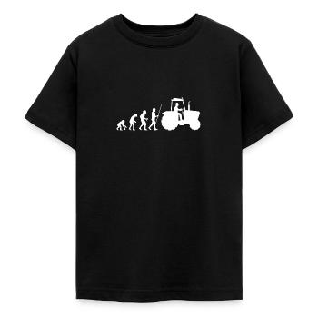 Cadeau évolution paysan paysan tracteur - T-shirt Ado - noir - Devant - AI Model Teenager Male light (155cm)