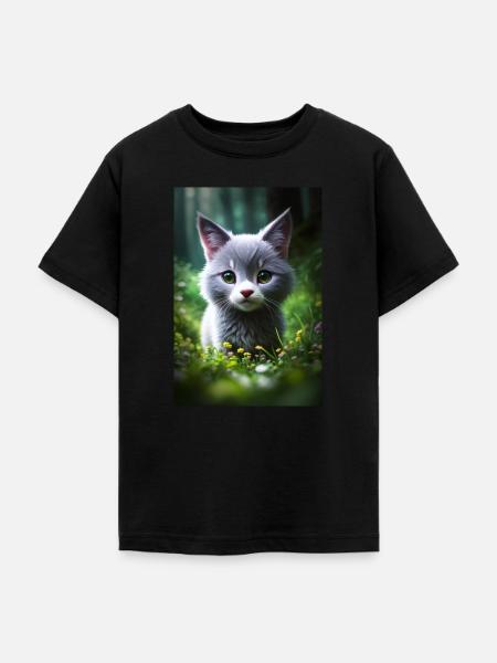 Cute Kitty - Teenager T-Shirt - Schwarz
