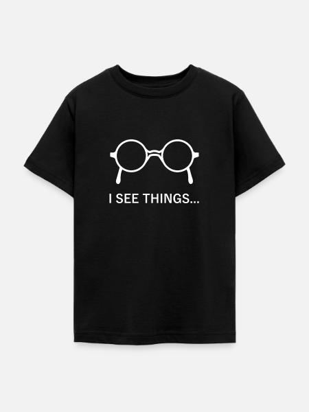 Brille - Teenager T-Shirt - Schwarz